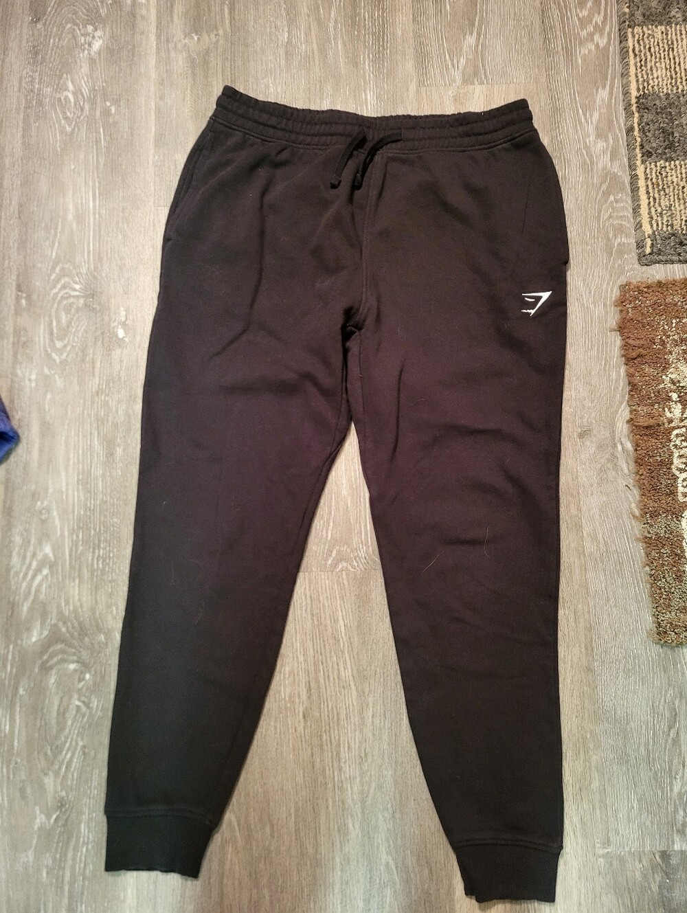 Gymshark black drawstring joggers pants Size Large mens